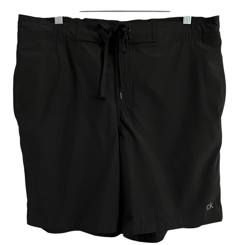 Calvin Klein Mens Swimwear Shorts Size L Pockets Lined Beach Travel Stretch